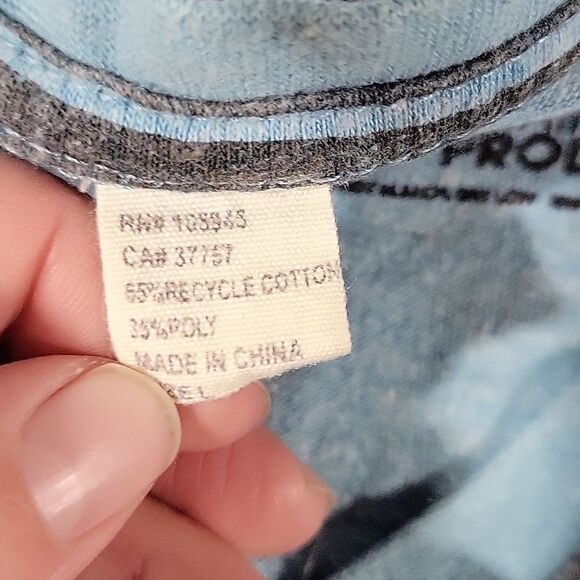 Element Blue & Gray V-Neck Shirt sz Large - Picture 4 of 4